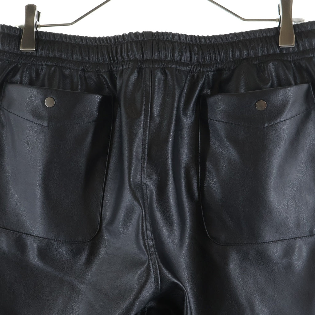 Needles(ニードルス) NUBIAN別注 PIPING COWBOY PANT シンセティックレザー パイピング カウボーイ パンツ ブラック RW1654