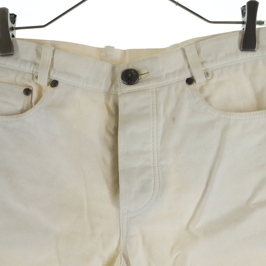 CHROME HEARTS(クロムハーツ) OLD JEAN SL FLEURKNEE フレアニーデニムパンツ ホワイト