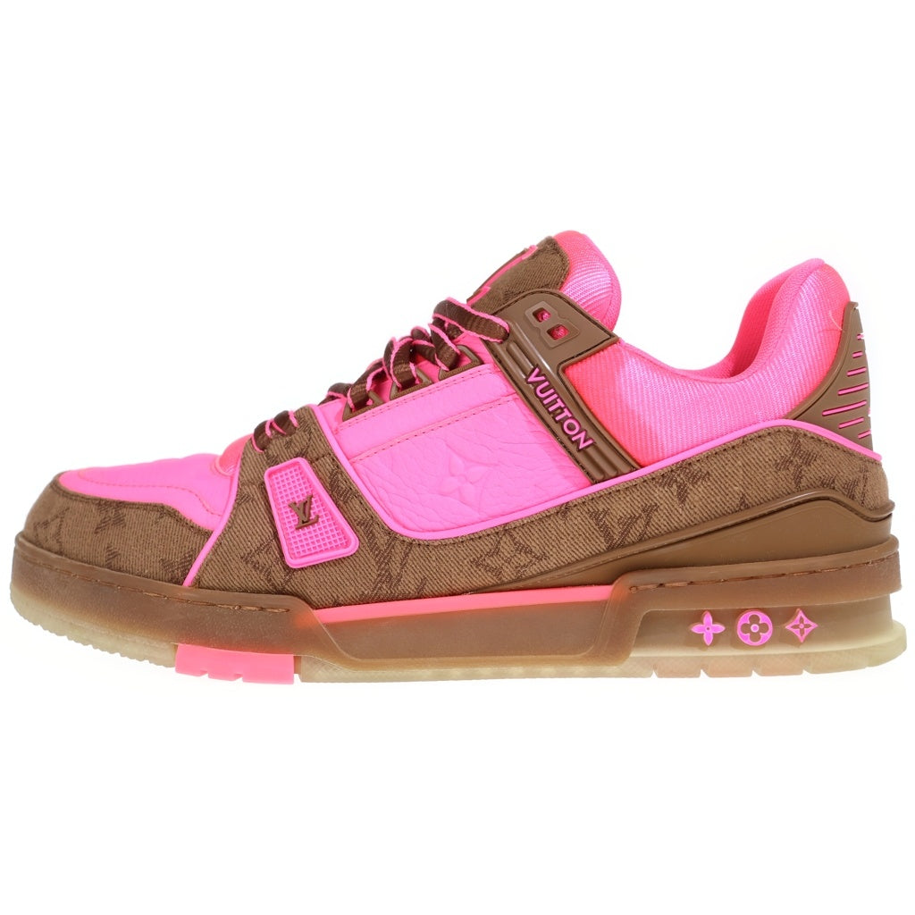 LOUIS VUITTON(ルイヴィトン) LV TRAINER LVトレイナーライン モノグラム ローカットスニーカー ピンク/ブラウン 1A8Z5B