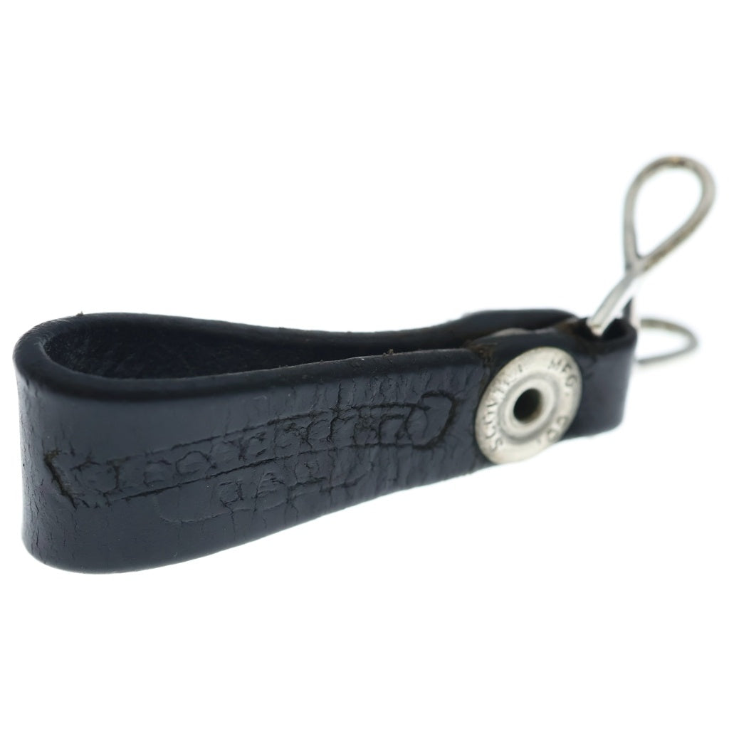 CHROME HEARTS(クロムハーツ) BELT LOOP クロスボールボタンレザーベルトループ シルバー/ブラック BCA397