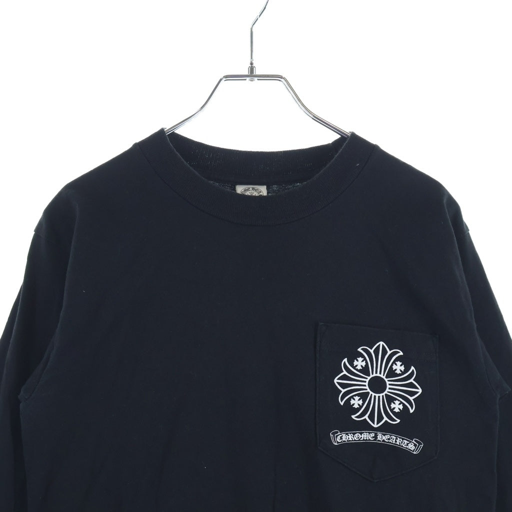 CHROME HEARTS(クロムハーツ) OLD L/S TEE オールド バックCHプラスプリント 長袖Tシャツカットソー ブラック