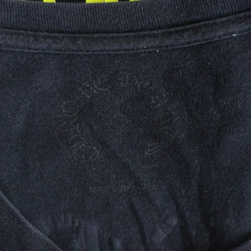CHROME HEARTS(クロムハーツ) OLD Made In Hollywood Vertical Logo Tee メイドインハリウッド ヴァーティカルロゴ アームフローラルプリント 長袖Tシャツカットソー ブラック/イエロー