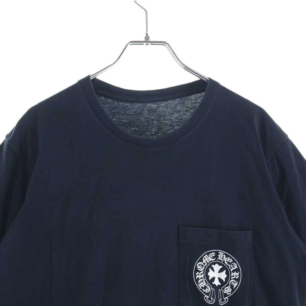 CHROME HEARTS(クロムハーツ) OLD Made In Hollywood Vertical Logo Tee メイドインハリウッド ヴァーティカルロゴ 半袖Tシャツカットソー ブラック/ホワイト