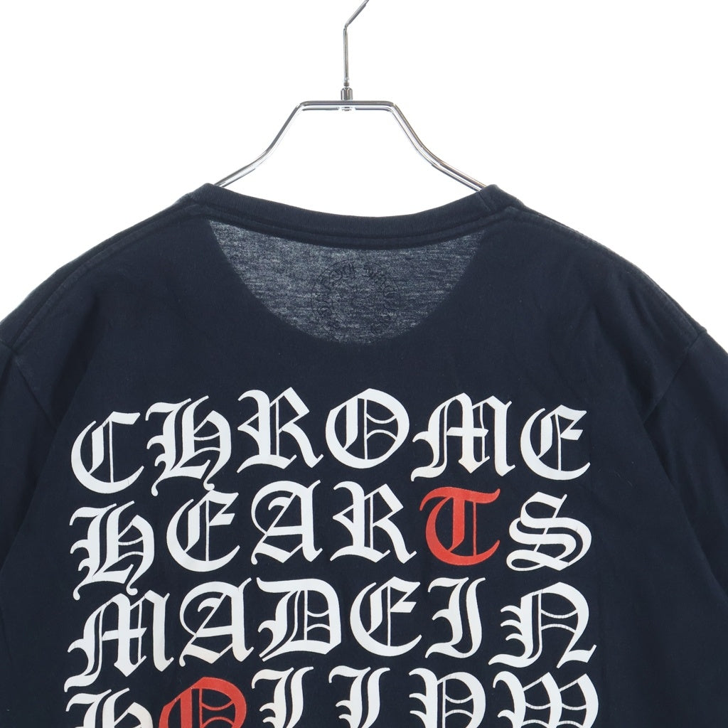 CHROME HEARTS(クロムハーツ) OLD Made In Hollywood Vertical Logo Tee メイドインハリウッド ヴァーティカルロゴ 半袖Tシャツカットソー ブラック/ホワイト
