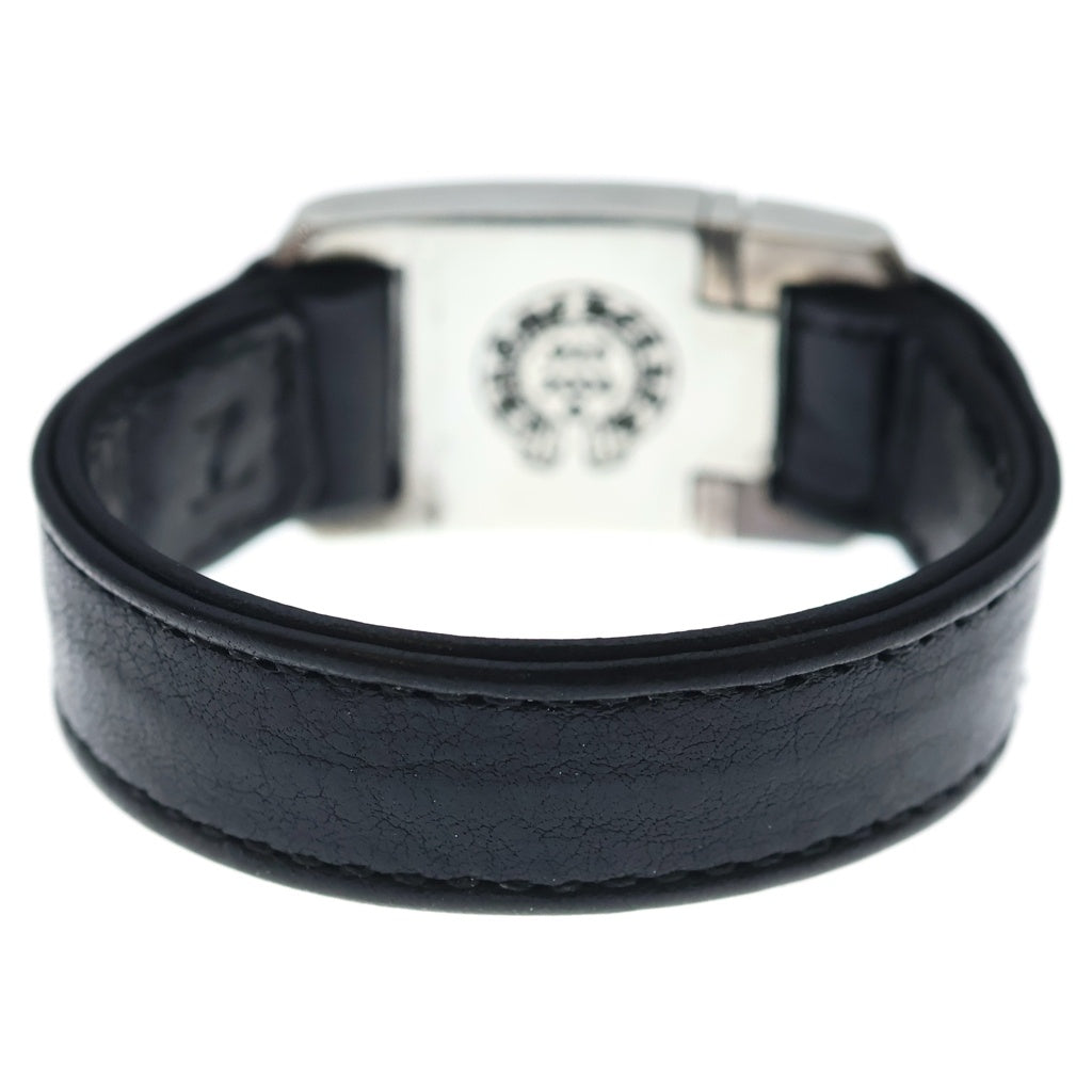 CHROME HEARTS(クロムハーツ) HARNESS CLASP ハーネスクラスプ レザーブレスレット ブラック/シルバー