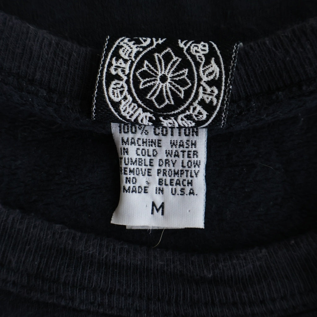 CHROME HEARTS(クロムハーツ) OLD SWTSHRT 袖フローラル クルーネックスウェット ブラック