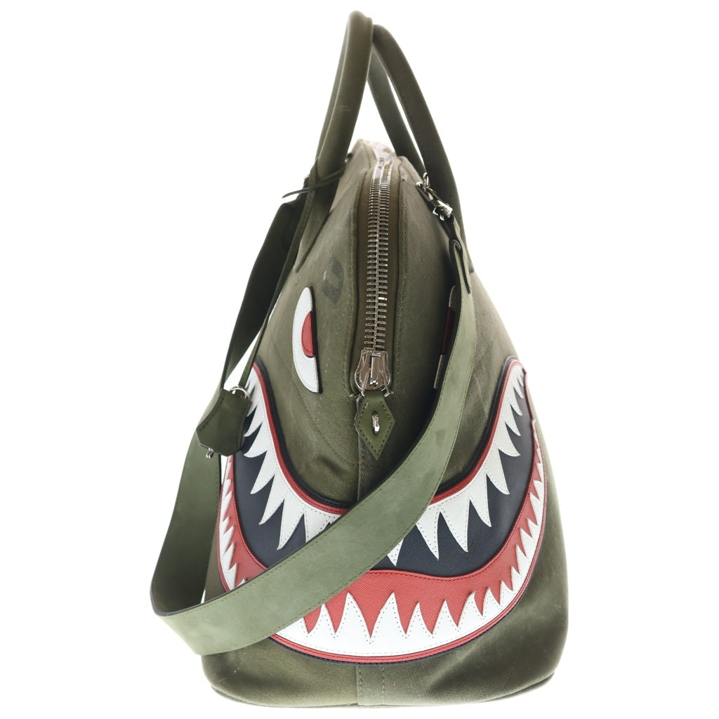 READY MADE(レディメイド) SHARK DAILY BAG (L) RE-CO-KH-00-01-66 再構築 シャークハンドバッグ カーキ