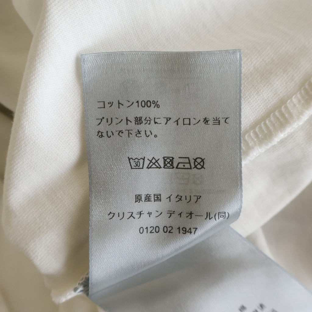 390●新品タグ付 DIOR 長袖 トップス　80 DIOR(ディオール) イタリックコーラルロゴ半袖Tシャツ 483J696C0847