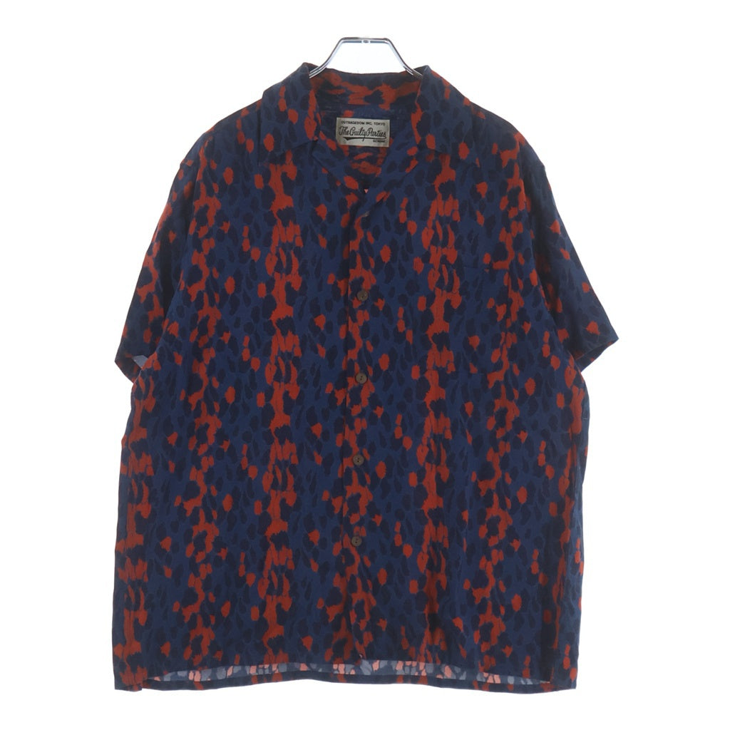 WACKO MARIA(ワコマリア) 21SS Leopard Hawaiian Shirt レオパード ハワイアン半袖シャツ ブルー/レッド