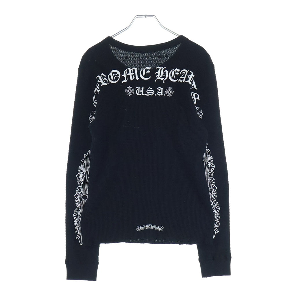 CHROME HEARTS(クロムハーツ) Thermal L/S Tee サーマルカットソー 袖フローラルプリント ブラック