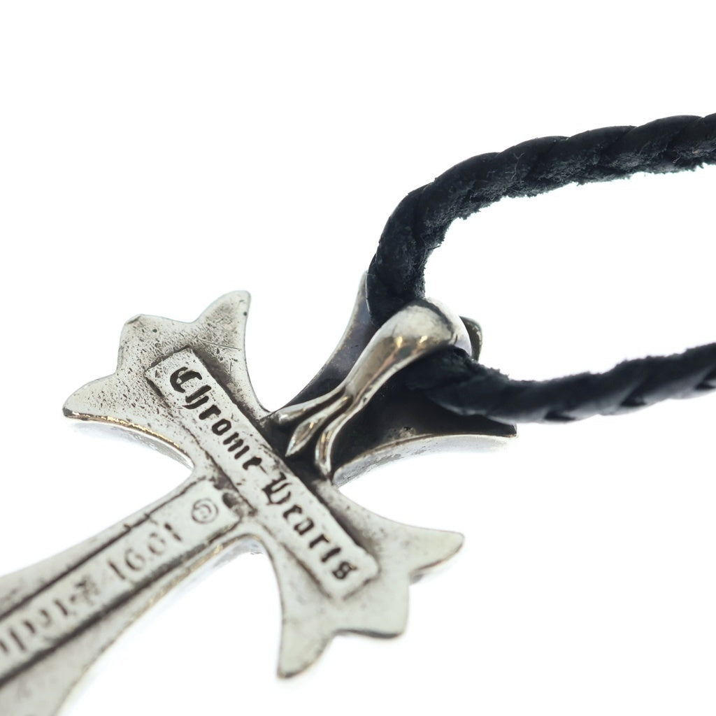 CHROME HEARTS(クロムハーツ) CH CRS SMLスモールCHクロス BC ボロチップブレイド ネックレス シルバー BCA220