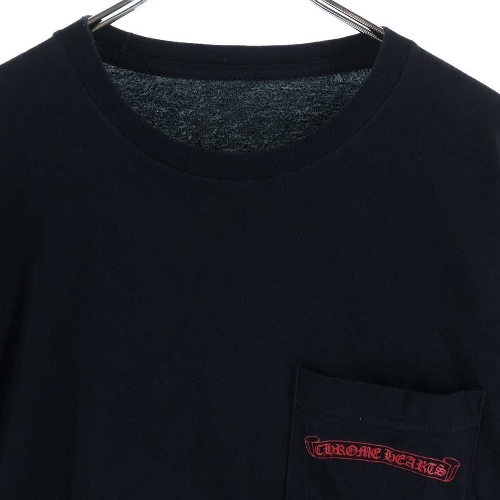 CHROME HEARTS(クロムハーツ) DBL FLRL L/S TEE ダブルフローラルプリント長袖Tシャツ ブラック/レッド