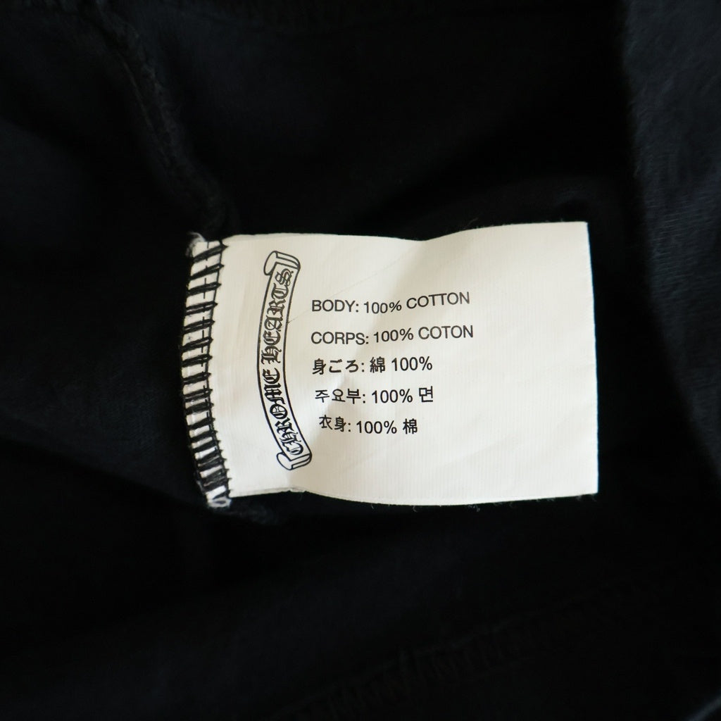 CHROME HEARTS(クロムハーツ) DBL FLRL L/S TEE ダブルフローラルプリント長袖Tシャツ ブラック/レッド