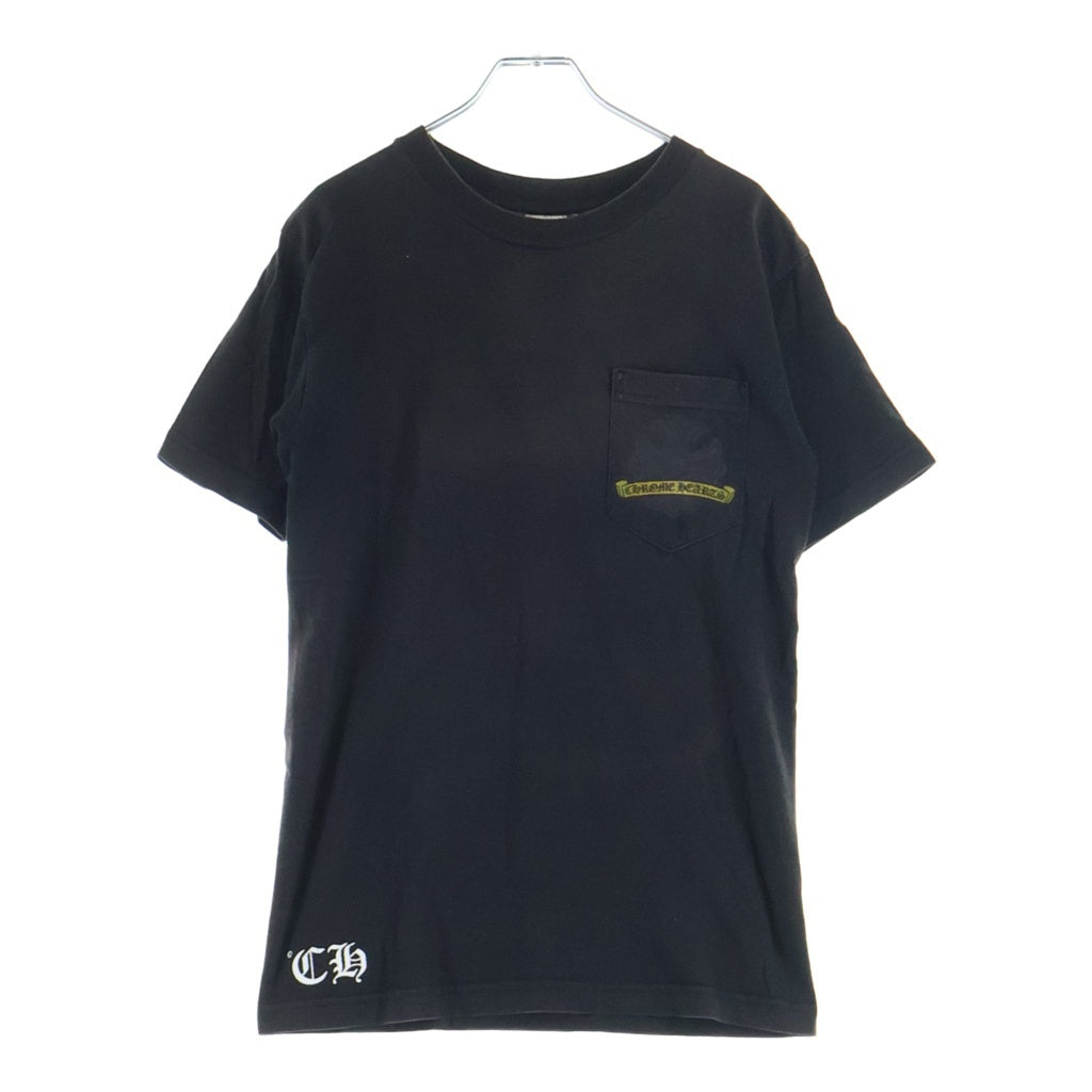 CHROME HEARTS(クロムハーツ) OLD CHプラス バックホースシュープリント半袖Tシャツ カットソー ブラック