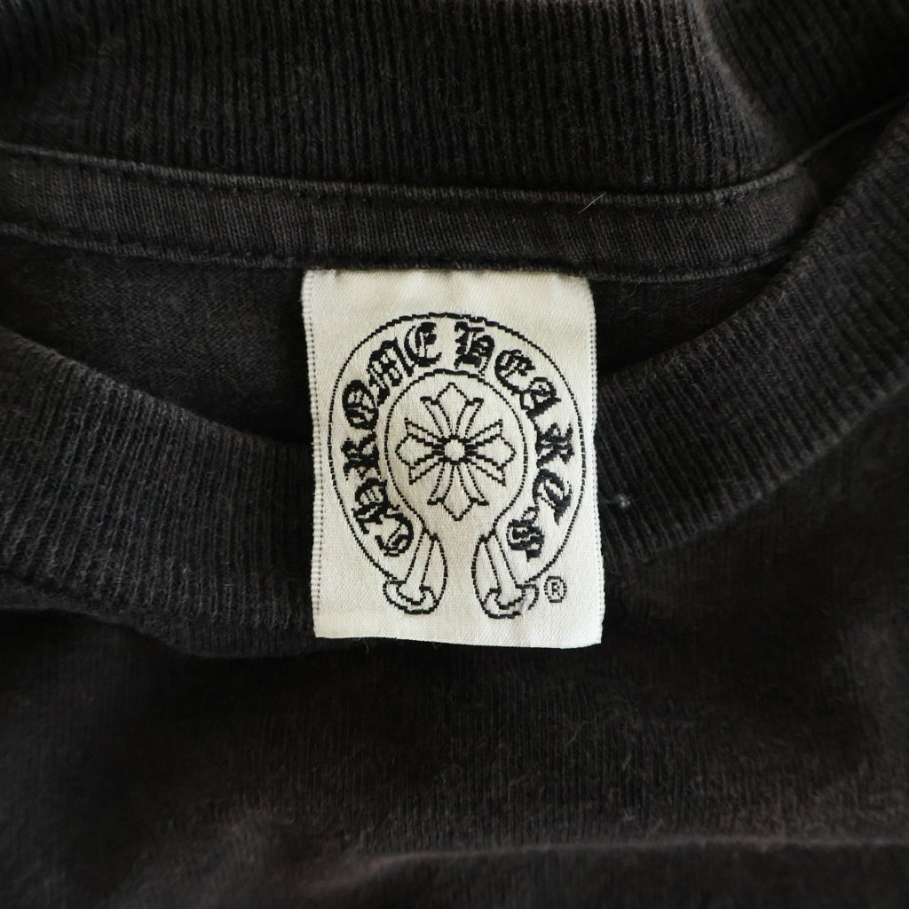 CHROME HEARTS(クロムハーツ) OLD CHプラス バックホースシュープリント半袖Tシャツ カットソー ブラック