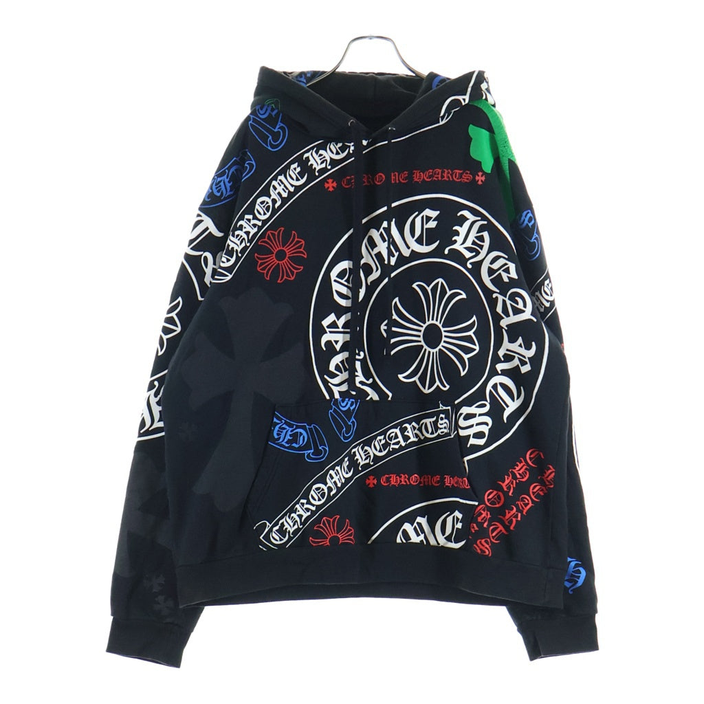 CHROME HEARTS(クロムハーツ) STENCIL HOODIE ステンシルプリント プルオーバーパーカー フーディー ブラック