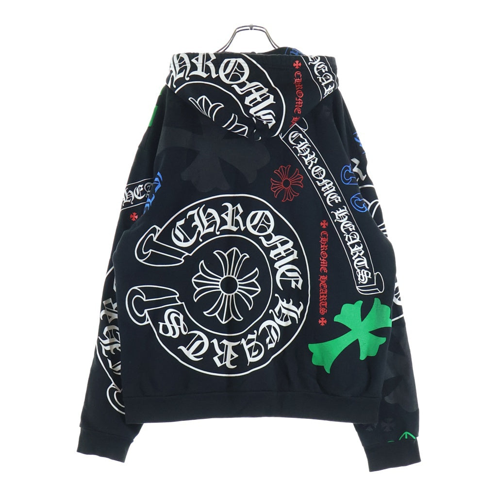 CHROME HEARTS(クロムハーツ) STENCIL HOODIE ステンシルプリント プルオーバーパーカー フーディー ブラック