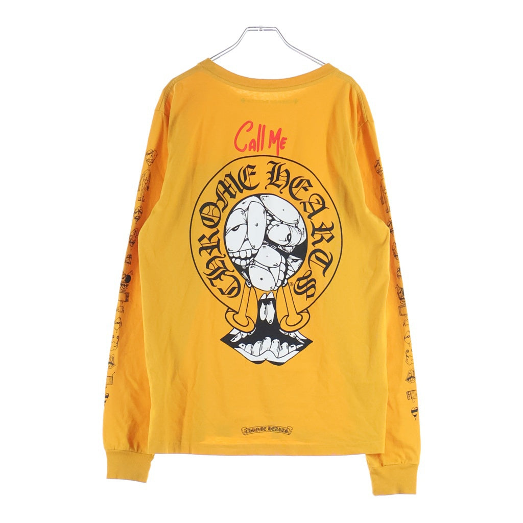 CHROME HEARTS(クロムハーツ) ×MATTY BOY PPO コールミー マスタード クルーネック長袖Tシャツ 長袖カットソー イエロー