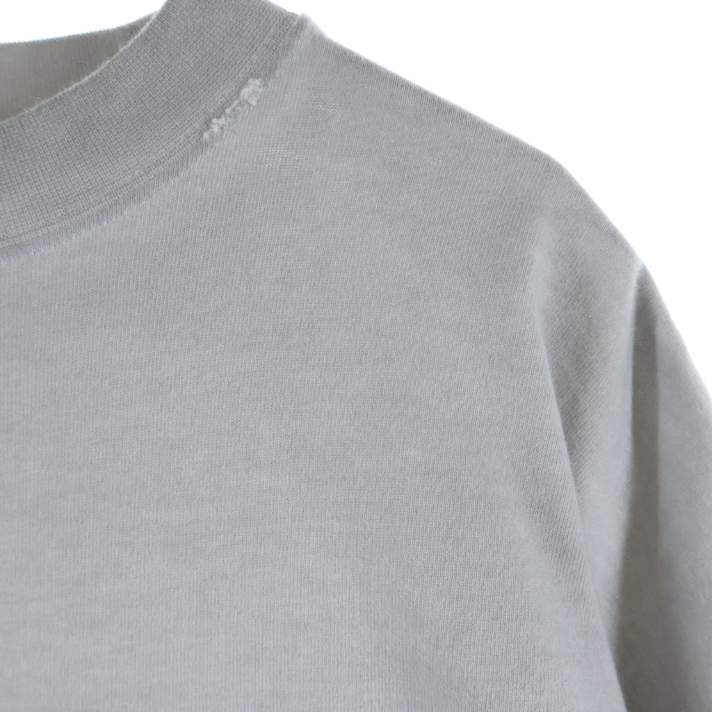 BALENCIAGA(バレンシアガ) 22SS METAL DOUBLE SLEEVE T レイヤード クルーネックロングスリーブTシャツ ホワイト/グレー