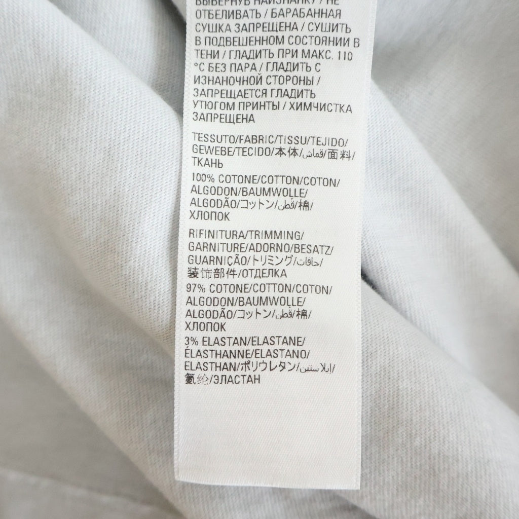 BALENCIAGA(バレンシアガ) 22SS METAL DOUBLE SLEEVE T レイヤード クルーネックロングスリーブTシャツ ホワイト/グレー