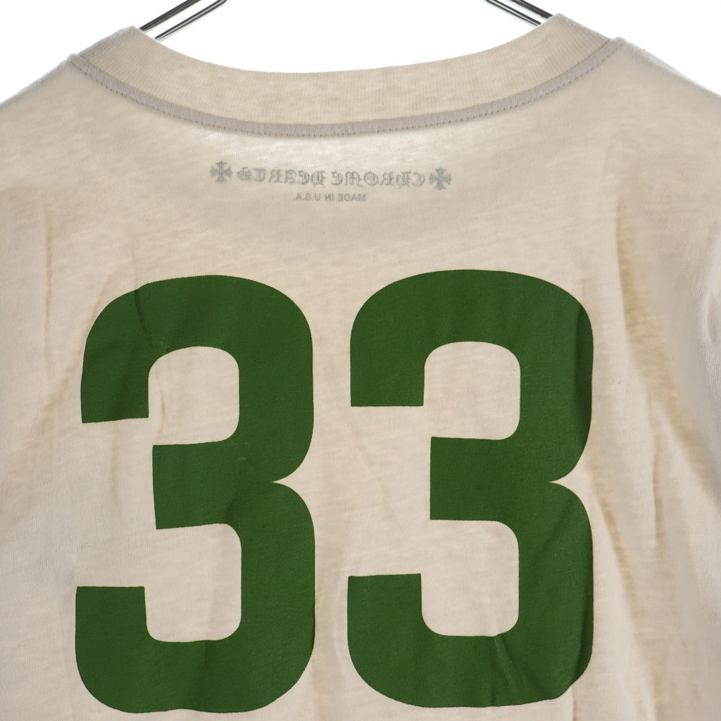 CHROME HEARTS(クロムハーツ) 33 Horseshoe L/S Tee 33 ホースシュー長袖Tシャツ アイボリー/グリーン