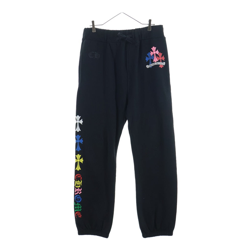 CHROME HEARTS(クロムハーツ) MLTCOL CEM CRS SWT PNT マルチカラーセメタリークロススウェットパンツ ブラック