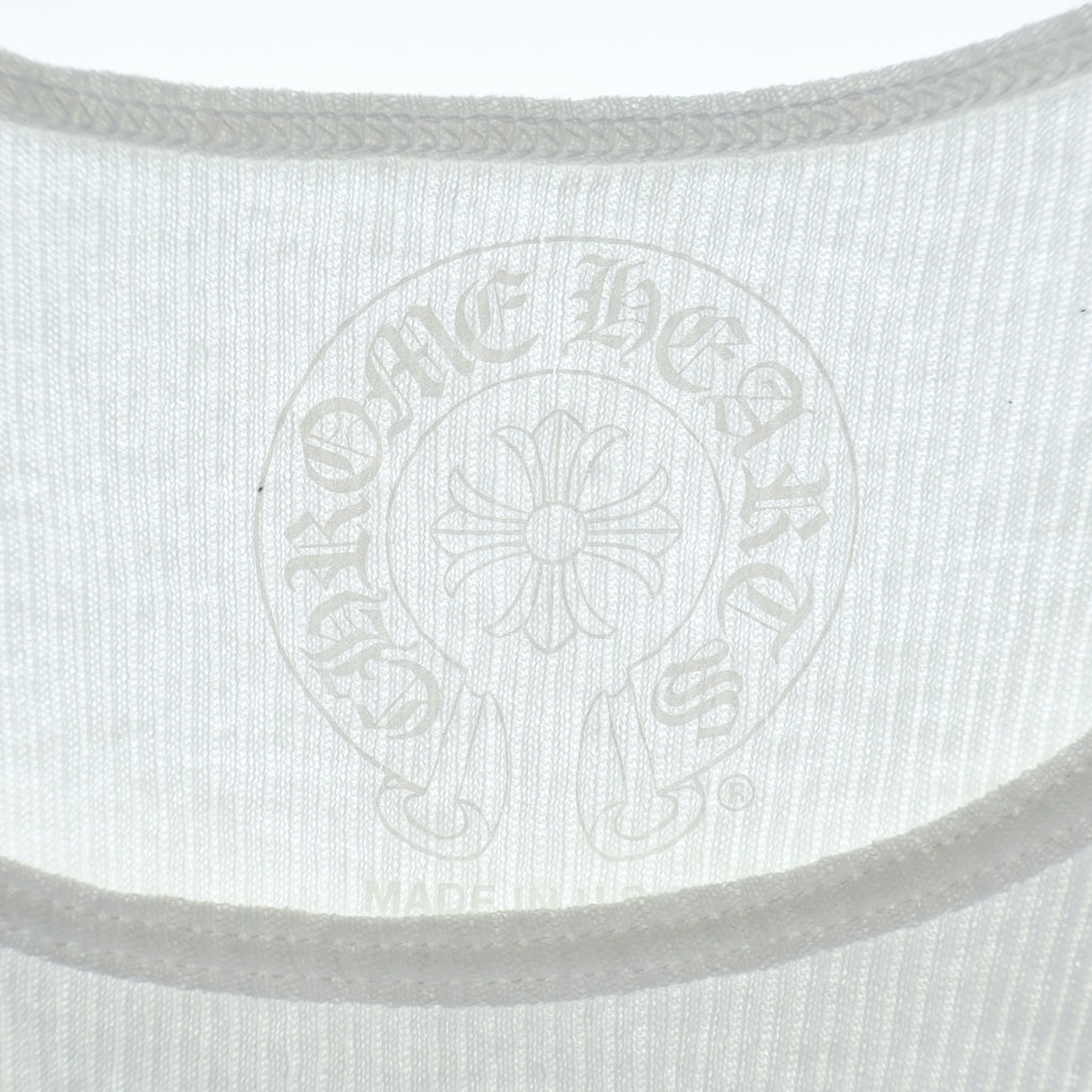 CHROME HEARTS(クロムハーツ) RIB TANK T BAR タンクトップ ノースリーブシャツ ホワイト/ピンク