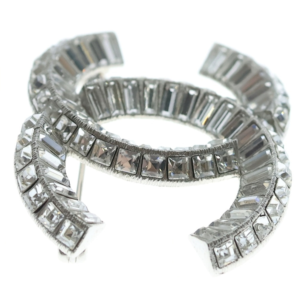 CHANEL(シャネル) ココマーク スクエアクリスタルストーン ブローチ A63085 シルバー レディース