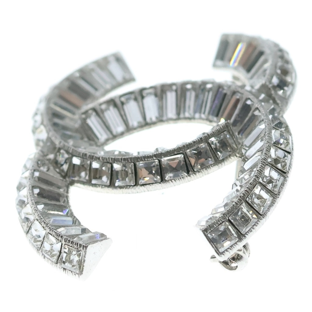 CHANEL(シャネル) ココマーク スクエアクリスタルストーン ブローチ A63085 シルバー レディース