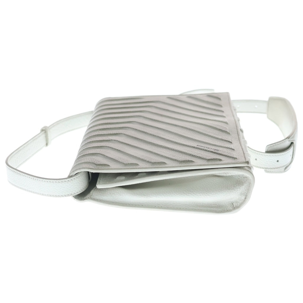 BALENCIAGA(バレンシアガ) Car Flap Bag 679465 カーフラップ レザーショルダーバッグ ホワイト レディース