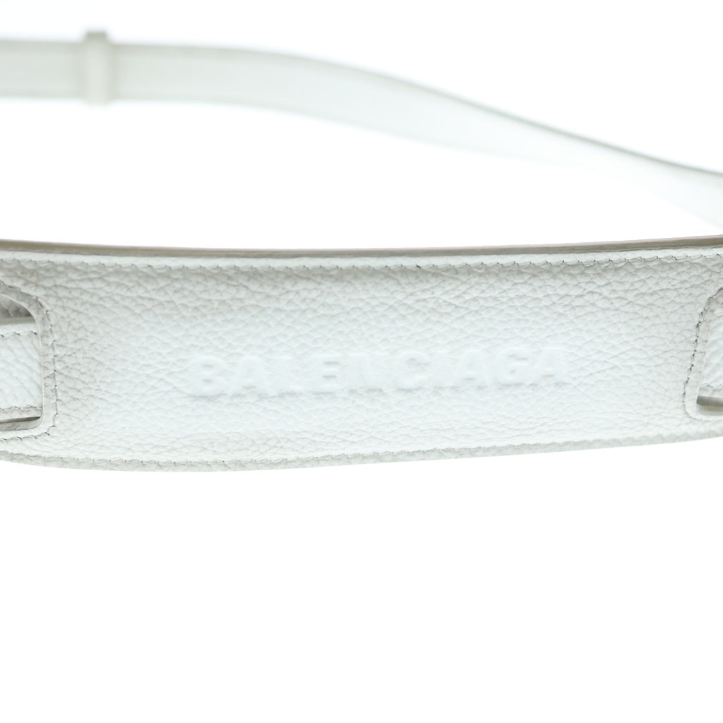 BALENCIAGA(バレンシアガ) Car Flap Bag 679465 カーフラップ レザーショルダーバッグ ホワイト レディース