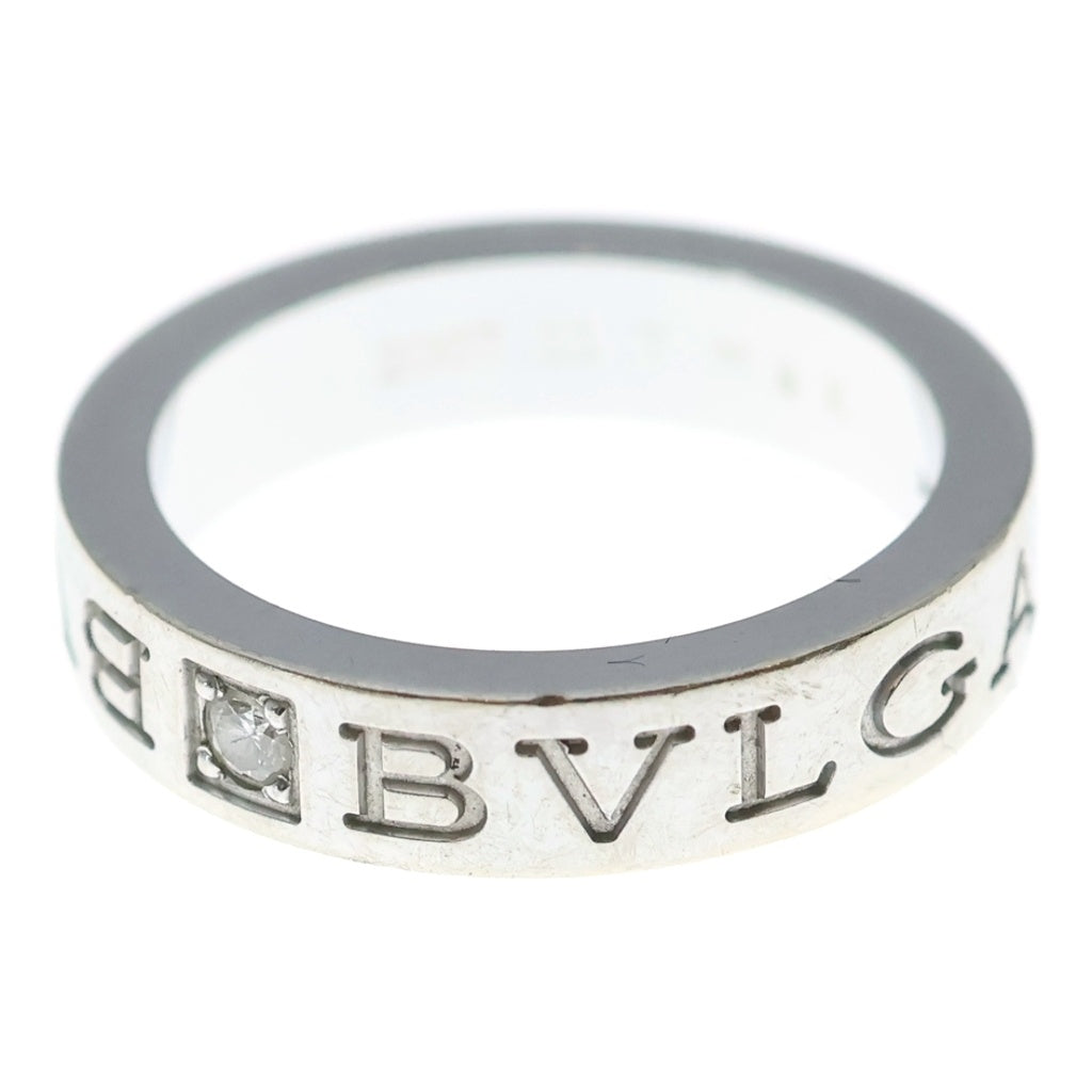 BVLGARI(ブルガリ) ダブルロゴリング 1ダイヤ ホワイトゴールド レディース