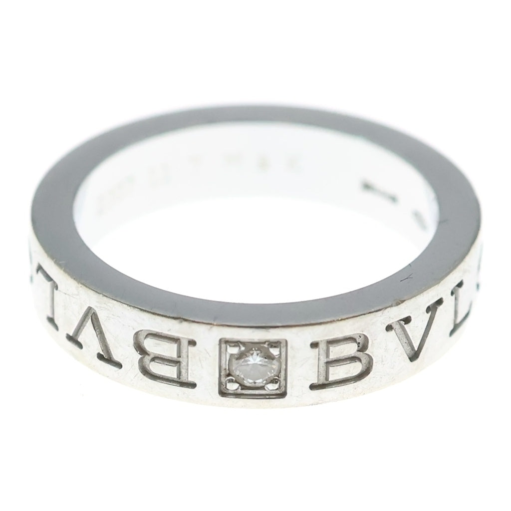 BVLGARI(ブルガリ) ダブルロゴリング 1ダイヤ ホワイトゴールド レディース