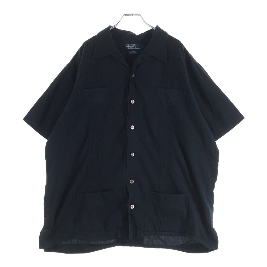 POLO RALPH LAUREN(ポロラルフローレン) 90S VINTAGE JAVA ジャバ キューバシャツ 半袖シャツ ブラック