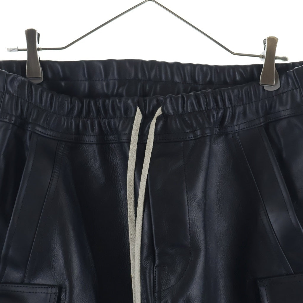 Rick Owens(リックオウエンス) MASTODON MEGACARGO マストドンメガカーゴ レザーパンツ ブラック
