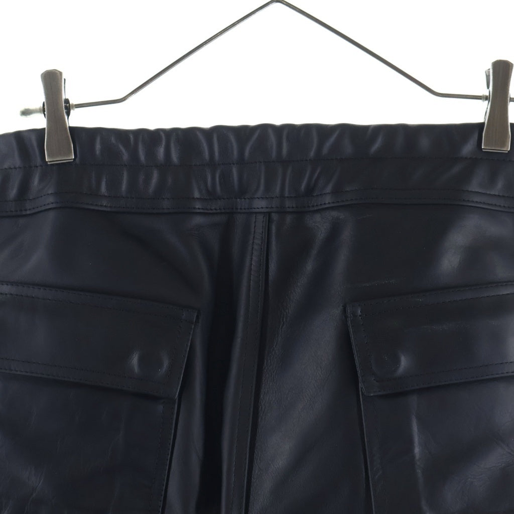 Rick Owens(リックオウエンス) MASTODON MEGACARGO マストドンメガカーゴ レザーパンツ ブラック