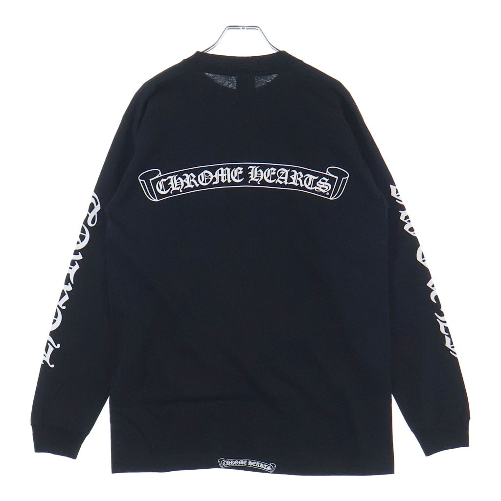 CHROME HEARTS(クロムハーツ) OLD Back Scroll Label L/S Tee オールド バックスクロールラベル アームプリント長袖Tシャツ ブラック/ホワイト