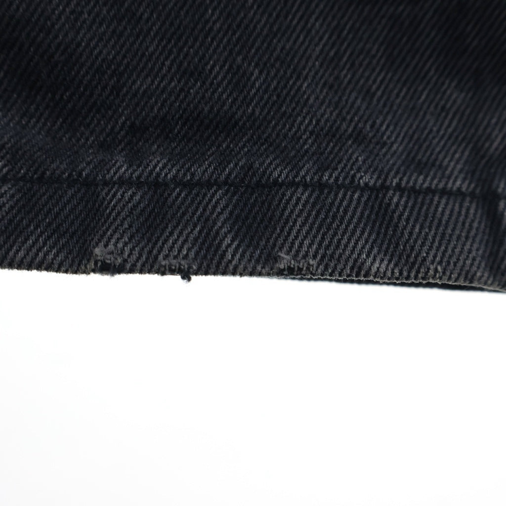 LOEWE(ロエベ) アナグラム刺繍 バギーパンツ ブラックデニムパンツ H526Y11W61 ブラック