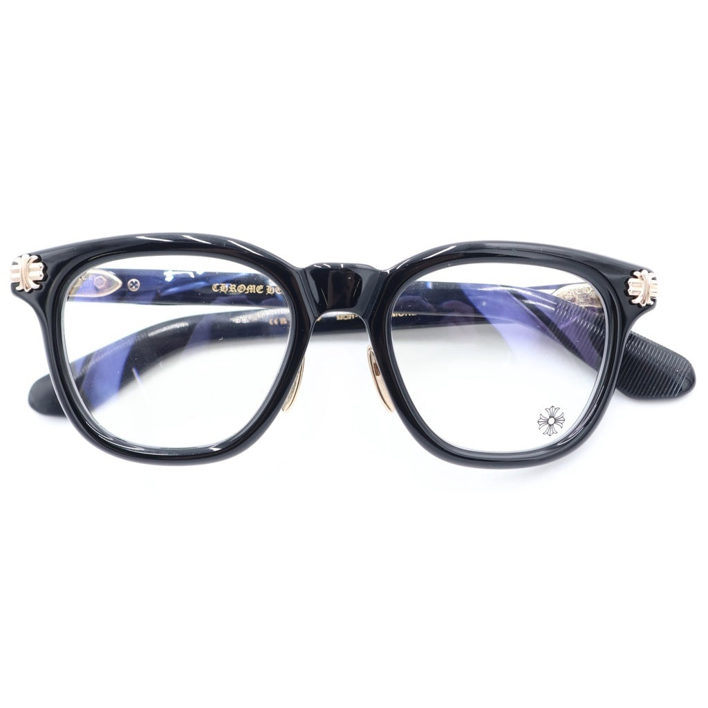 CHROME HEARTS(クロムハーツ) SMOKE SHOW スモークショー CHプラス ウェリントン サングラス メガネ 眼鏡 ブラック/ゴールド