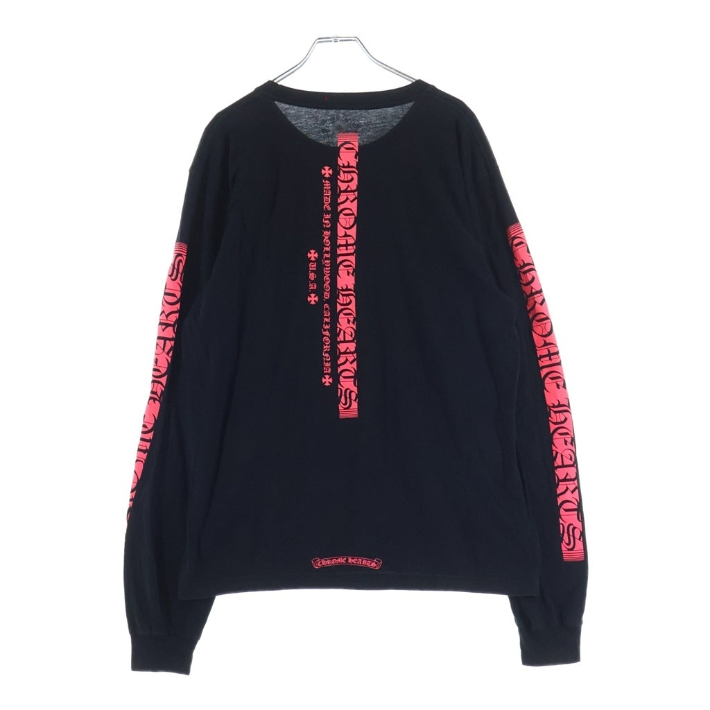 CHROME HEARTS(クロムハーツ) CH Box Logo L/S Tee CHボックスロゴ 長袖Tシャツ ブラック/ピンク