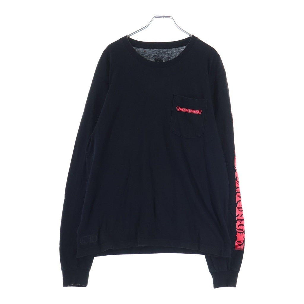 CHROME HEARTS(クロムハーツ) CH Box Logo L/S Tee CHボックスロゴ 長袖Tシャツ ブラック/ピンク