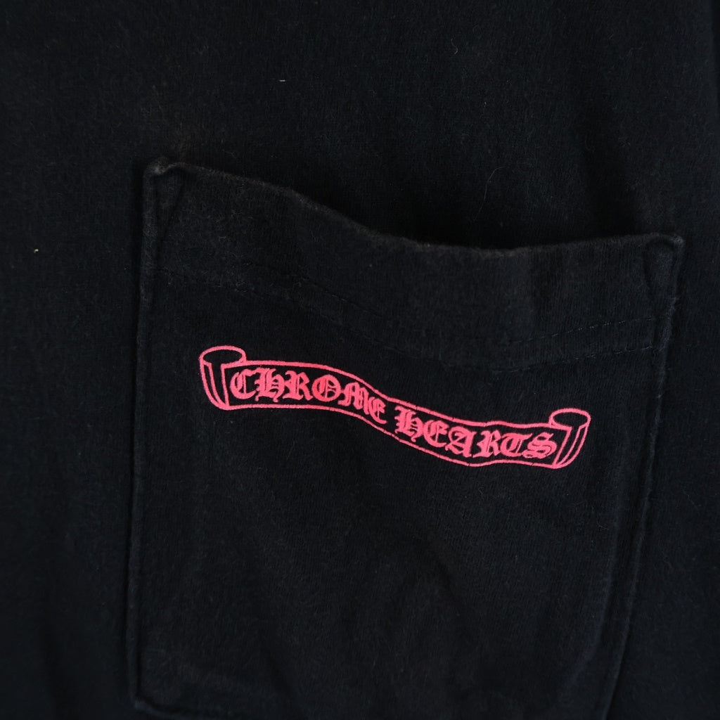 CHROME HEARTS(クロムハーツ) CH Box Logo L/S Tee CHボックスロゴ 長袖Tシャツ ブラック/ピンク