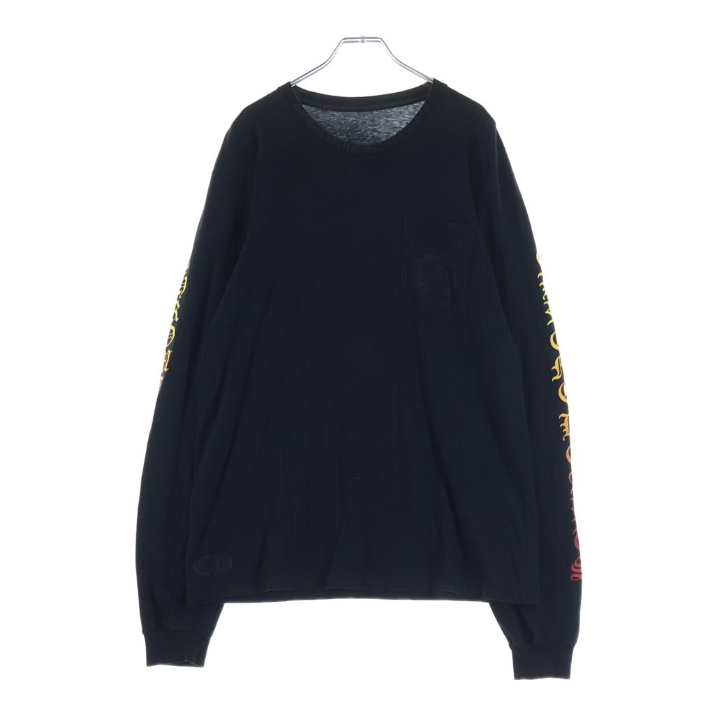 CHROME HEARTS(クロムハーツ) Neck Logo Arm CH L/S Tee ネックロゴ アームCHプリント長袖Tシャツ ブラック
