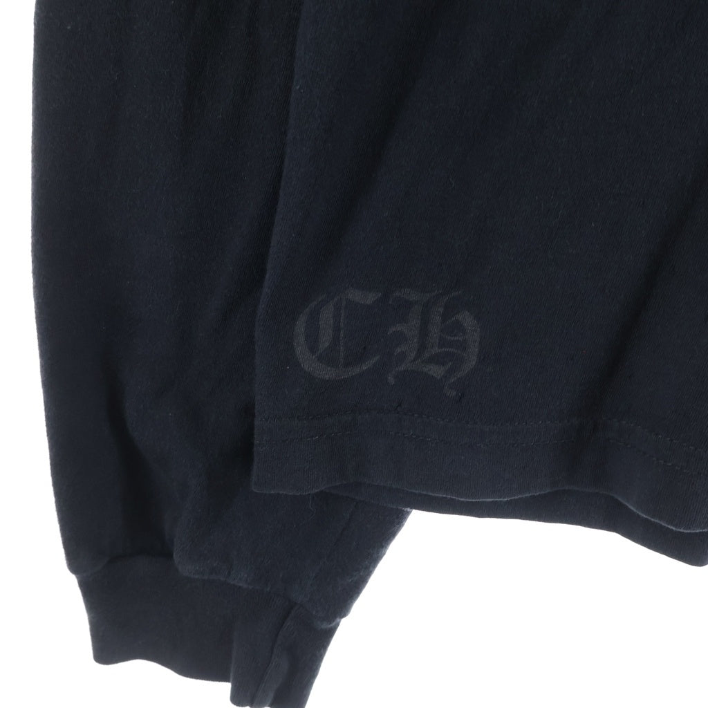 CHROME HEARTS(クロムハーツ) Neck Logo Arm CH L/S Tee ネックロゴ アームCHプリント長袖Tシャツ ブラック