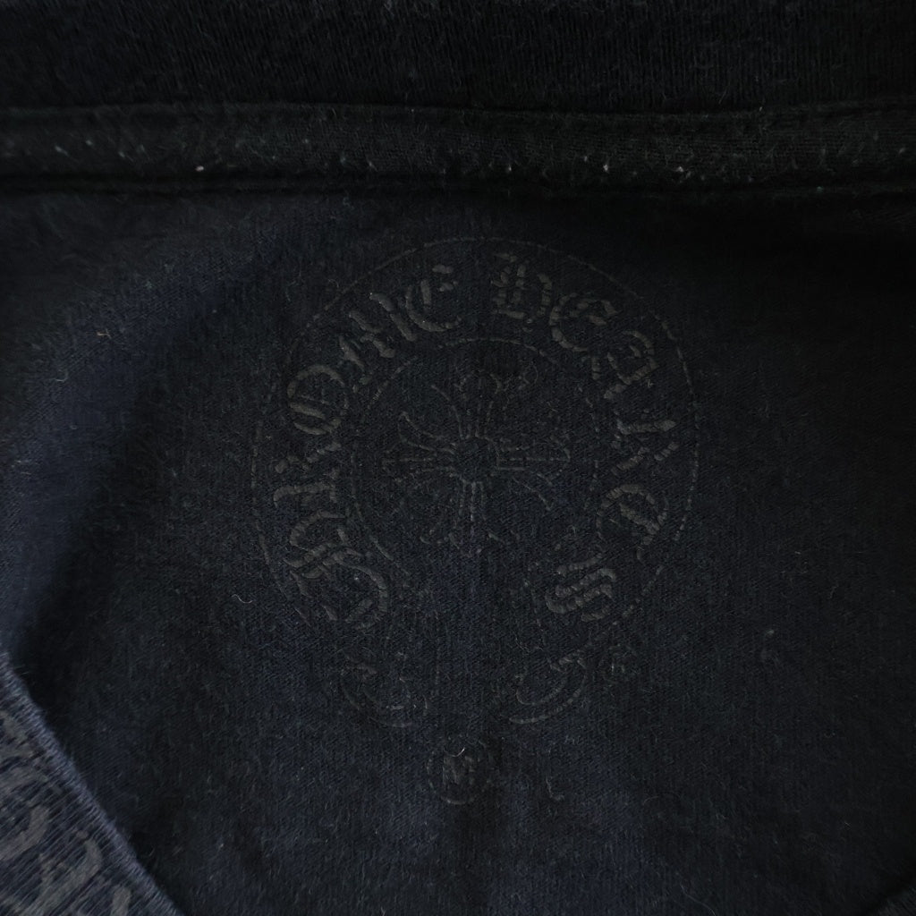 CHROME HEARTS(クロムハーツ) Neck Logo Horseshoe S/S Tee ネックロゴ ホースシュープリント半袖Tシャツ ブラック