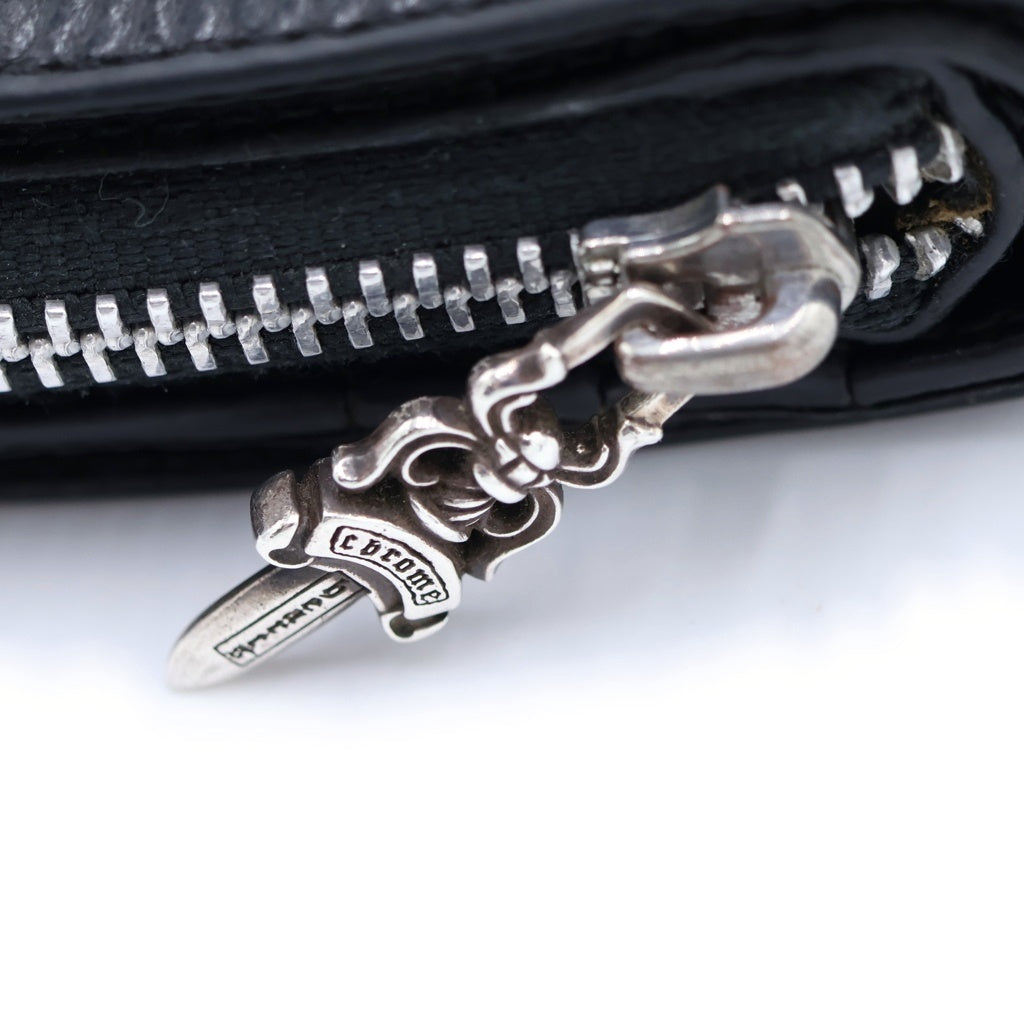 CHROME HEARTS(クロムハーツ) SQ ZIP BILL スクエアジップビル レザーウォレット 財布 ブラック