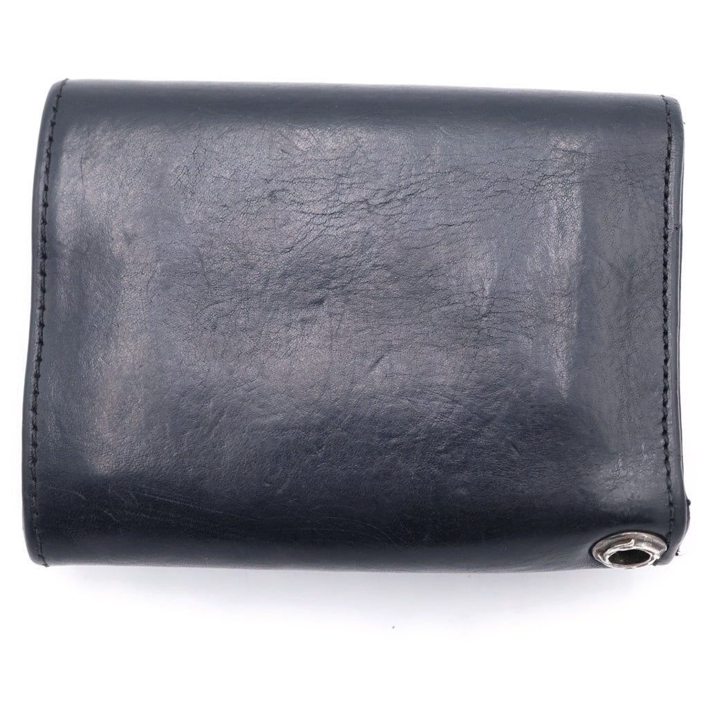 CHROME HEARTS(クロムハーツ) 3FOLD 3フォールド BSフレアボタン レザーウォレット 財布 ブラック