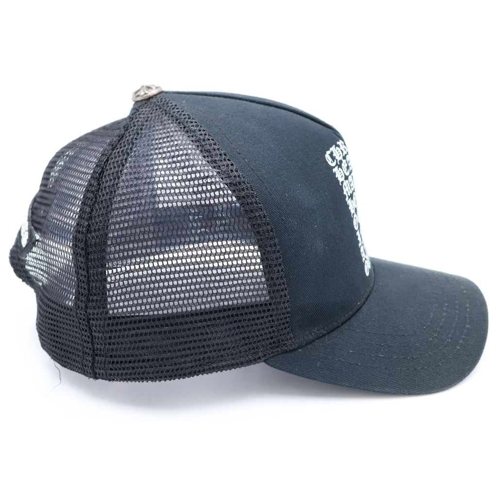 CHROME HEARTS クロムハーツ Trucker Cap Eyechart トラッカーキャップ アイチャート ロゴプリント ブラック CHROME HEARTS(クロムハーツ) Trucker Cap Eyechart トラッカー