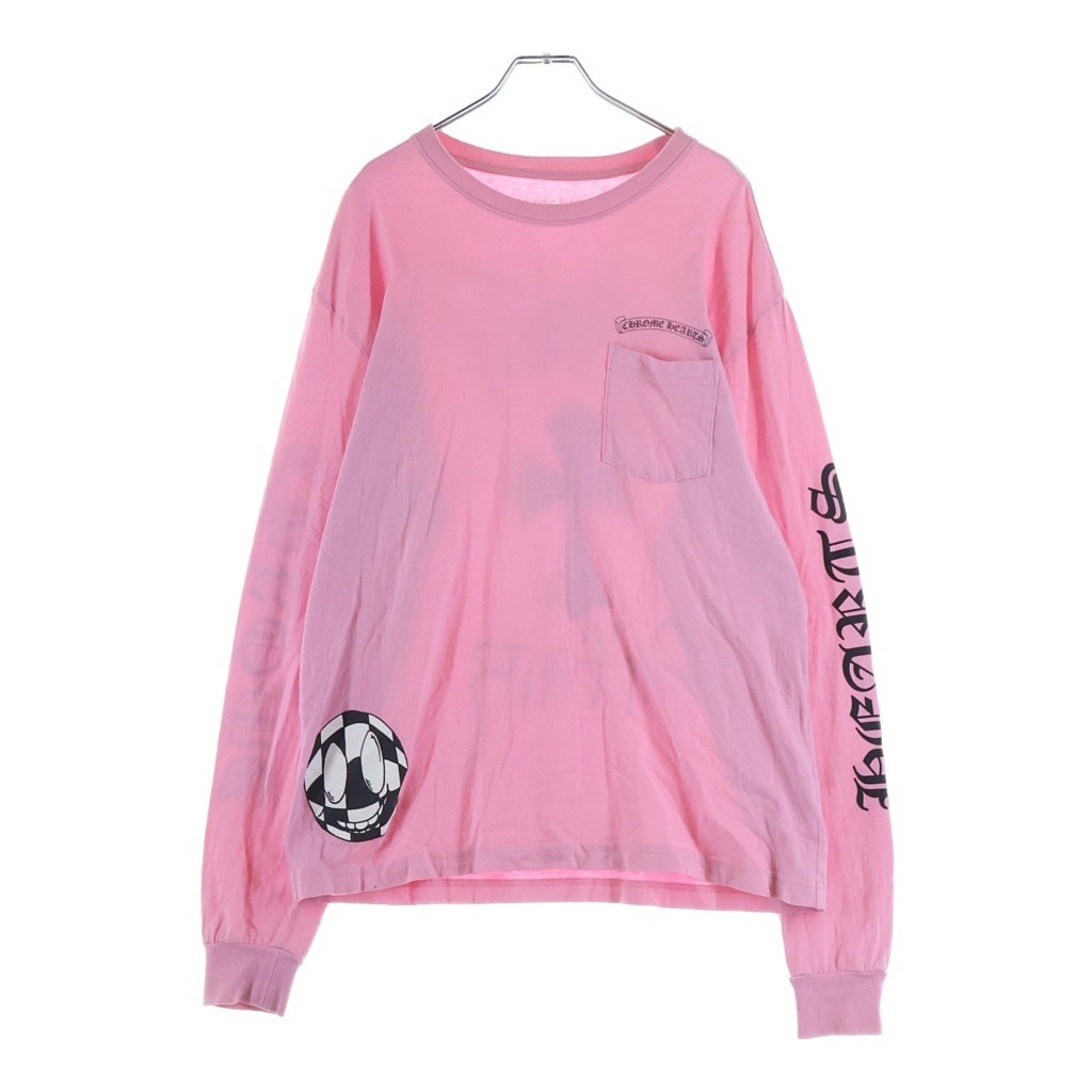 CHROME HEARTS(クロムハーツ) MATTY BOY Matty Boy Vanity マッティボーイ クルーネック 長袖Tシャツ カットソー ピンク