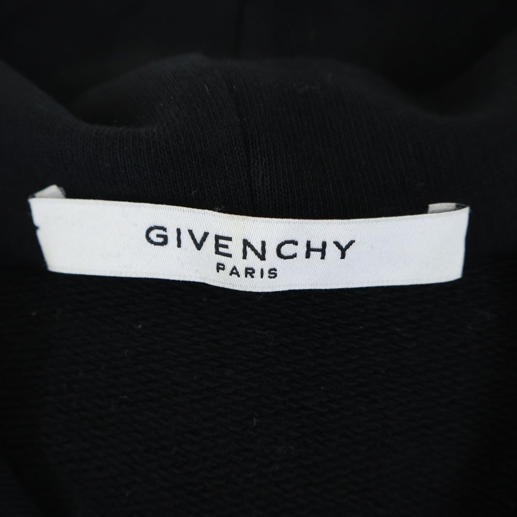 GIVENCHY(ジバンシィ) Back Pig Fire バッグピッグファイアー ロゴ刺繍 プルオーバースウェットパーカー ブラック BMJ01A30AF